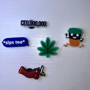 5pcs Assorted Jibbitz, Crocs Charms/ Crocs Accessories